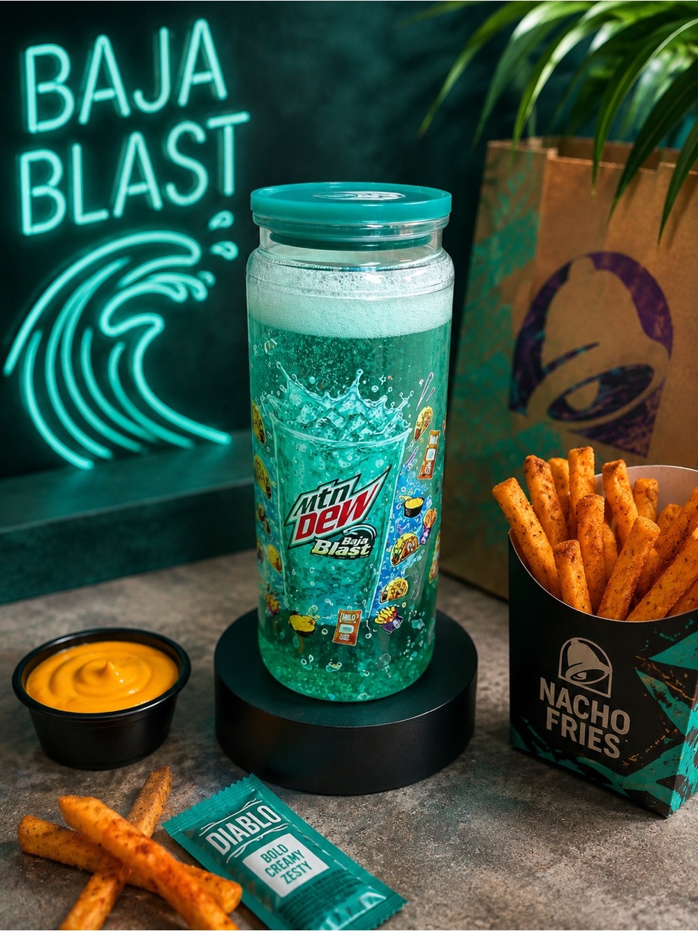 🌊 Baja After Dark™ | HandleMySparkle™ 20 oz Snow Globe Tumbler